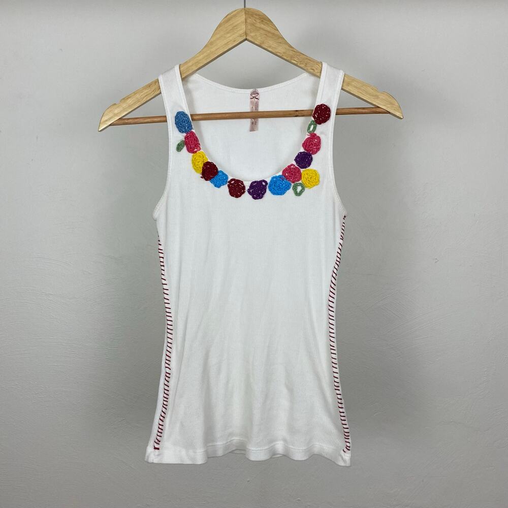 Free People Crafty Tank - White - Size Medium